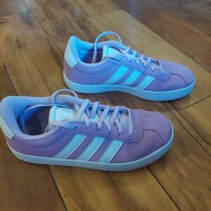 Adidas Purple and White Sneakers